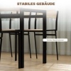 Afbeelding van HOMCOM Eettafelset MDF en Metaal 100x63x76,5 cm Eikenhout