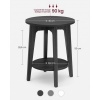 Afbeelding van VASAGLE LET283T22V1 - Ronde bijzettafel - moderne stijl - met onderplank