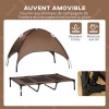 Afbeelding van PawHut Verhoogd Hondenbed van Metaal - 122x92x108cm - Bruin