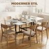 Afbeelding van Homcom Inklapbare Eettafel - Spaanplaat, Staal - 120L x 80B x 73H cm - Wit