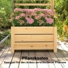 Afbeelding van Outsunny Multifunctionele Tuinbak van Grenenhout - 60L x 39B x 120H cm - Natuurlijk Hout