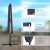Afbeelding van Outsunny Cantilever Paraplu Bescherming Weerbestendig voor 2-4m Parasol, Donkergrijs