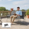 Afbeelding van Outsunny Buiten zitkussen - Polyester, PP-katoen - 150L x 100B x 10H cm - Donkergrijs