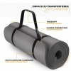 Afbeelding van TRESKO® fitnessmat - yogamat - pilatesmat - 185 x 60 x 1,5 cm - getest op ftalaten - grijs