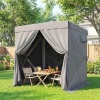 Afbeelding van Outsunny Pop-Up Luifel van Oxfordstof, 185L x 185B x 205H cm - Donkergrijs