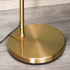 Afbeelding van HOMCOM vloerlamp E27 fitting voor woonkamer, slaapkamer of kantoor, metaal en linnen, goud/wit 153 c