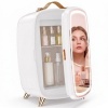 Afbeelding van HOMCOM Mini Koelkast van Kunststof en Glas - 24,3L x 19,4B x 35,6H cm - Wit
