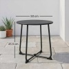 Afbeelding van Outsunny Buiten Salontafel - Metaal - 50L x 50B x 45,5H cm - Zwart
