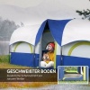 Afbeelding van Outsunny Campingtent Oxfordstof, Fiberglas - 435L x 251B x 195H cm - Donkerblauw + Wit