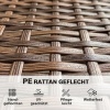 Afbeelding van Outsunny Rattan 2-zitsbank - PE-rattan, staal - 115L x 63B x 85H cm - Khaki