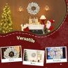 Afbeelding van HOMCOM Kerstkrans met sneeuw, 60 cm, 35 witte LED-lampen, dennenappels, met timer, groen