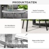 Afbeelding van Outsunny Rattan Bijzettafel Metaal, PE Rattan Grijs