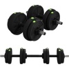 Afbeelding van SPORTNOW Halterstangset - Staal - 95x20x20cm - Zwart en Groen