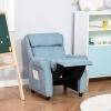Afbeelding van HOMCOM Kinderfauteuil met verstelbare slaapbank en voetensteun