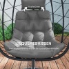 Afbeelding van Outsunny Rattan Hangstoel Zwart, Staal en PE-Rattan 102x102x195 cm