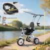 Afbeelding van HOMCOM Kinderdriewieler van Metaal en Kunststof, 105x47x98 cm, Wit