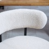 Afbeelding van HOMCOM Eetstoel van polyester en staal 51L x 51B x 76H cm Crèmewit