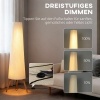 Afbeelding van HOMCOM Dimbare LED Staande Lamp met Driepoot in Wit voor Woonkamer en Slaapkamer