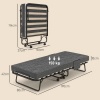 Afbeelding van HOMCOM Opklapbed van polyester en staal - 190L x 80B x 42H cm - Donkergrijs