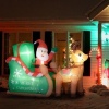 Afbeelding van Outsunny - Opblaasbare Kerstman met slee en rendier - LED-verlichting
