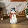 Afbeelding van HOMCOM Kerstman Standbeeld van Magnesiumoxide, 25x15,5x38 cm, Wit en Rood