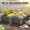 Afbeelding van Outsunny Tuinbed set Gegalvaniseerd staal 110x50x30 cm Donkergrijs