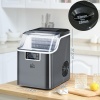 Afbeelding van HOMCOM IJsblokjesmachine 20 kg/24u met 3,2 L Watertank - Zelfreinigend Zwart 25,2 x 36 x 37,1 cm