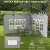 Afbeelding van Outsunny Zijwanden voor partytent - Oxford, kunststof - 295B x 195H cm - Lichtgrijs
