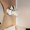 Afbeelding van Verplaatsbare chroom leeslamp voor woonkamer of slaapkamer met kooi ontwerp