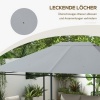 Afbeelding van Outsunny - Paviljoendak - Polyester - Lichtgrijs