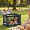 Afbeelding van PawHut Dierenvervoer Tas - 600D Oxford, RVS - 76L x 54B x 54H cm - Groen