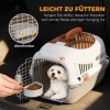 Afbeelding van Pawhut Harde Dierenvervoerder - Kunststof, Staal - 49L x 32B x 31H cm - Lichtgrijs