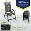 Afbeelding van tillvex® Tuinstoel Hoge Rug met Armleuningen & Neksteun | Inklapbare, Weerbestendige Campingstoel