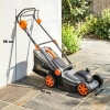 Afbeelding van Outsunny Elektrische Grasmaaier 1200 W, 34 cm, 35L opvang, mulchfunctie, 6 maaihoogtes