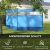 Afbeelding van Outsunny Camping Windscherm van Polyester, Staal 440L x 140H cm Blauw