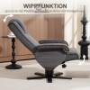 Afbeelding van HOMCOM Relaxfauteuil met Hocker - Polyester - 87L x 67B x 96H cm - Donkergrijs