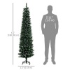 Afbeelding van HOMCOM 6FT Kunstkerstboom met Opvouwbare Zwarte Stand - Groene Decoratie voor Feestdagen