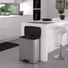 Afbeelding van Curver Decobin Prullenbak - 65L - Rechthoekig - Zilver Metallic