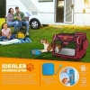 Afbeelding van TRESKO® opvouwbare hondenbox S – 50 x 34 x 34 cm – met likmat en spatel – grijs