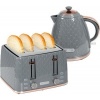 Afbeelding van HOMCOM Waterkoker en Broodrooster Set Kunststof en Staal Grijs 24,2L x 19,5B x 23,4H cm