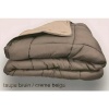 Afbeelding van Bedrukt Dekbed Hoesloos Wasbaar Zonder Overtrek Lits Jumeaux - Taupe & Linnen 240x220cm - Taupe brui