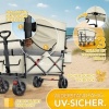 Afbeelding van TRESKO® Opvouwbare bolderkar met dak en koelvak, max. 150 kg, met rem en rubberen banden