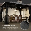 Afbeelding van Outsunny Paviljoen van Metaal en Polyester 390x300x287 cm Donkergrijs