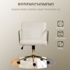 Afbeelding van HOMCOM Bureaustoel Polyester en Staal Crèmewit 64x57x80-90 cm