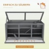 Afbeelding van PawHut Zwerghamsterkooi van Hout met Trappen - Drie Verdiepingen, Grijs 115 x 57 x 55 cm