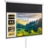 Afbeelding van HOMCOM 80 inch Projectiescherm 16:9 voor muur en plafond - Wit Filmdoek