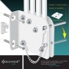 Afbeelding van KESSER® Balkonventilator met LED | Opvouwbaar en weerbestendig met wandbevestiging