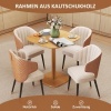 Afbeelding van HOMCOM Moderne Vierkante Eettafel 70 x 70 cm in Natuurlijk Hout