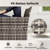 Afbeelding van Outsunny Rattan Loveseat - PE-rattan, staal - 115L x 63B x 85H cm - Lichtgrijs
