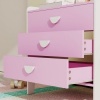 Afbeelding van AIYAPLAY kindercommode - 3 lades - roze en wit